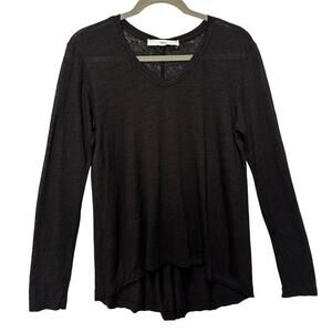 Wilt 100% Cotton Top Black Long Sleeve Size Large